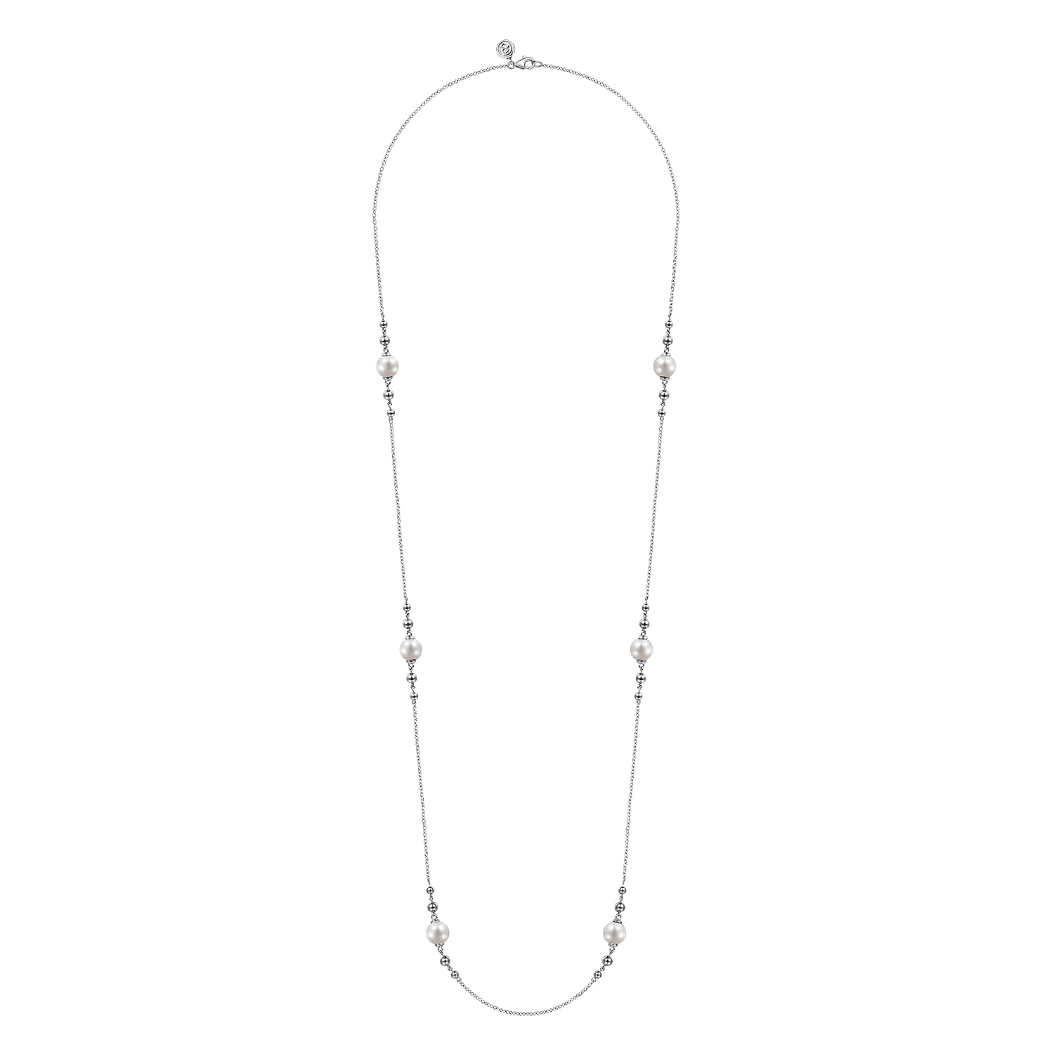 925 Sterling Silver Round Pearl Bujukan Necklace