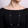 925 Sterling Silver Round Pearl Bujukan Necklace