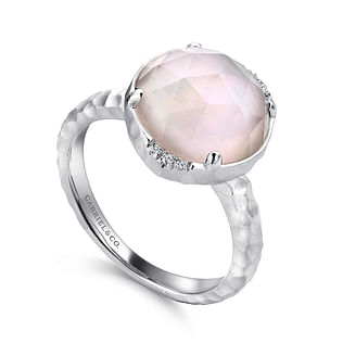 925-Sterling-Silver-Round-Rock-Crystal---Pink-Mother-of-Pearl-Doublet-and-Diamond-Ring3