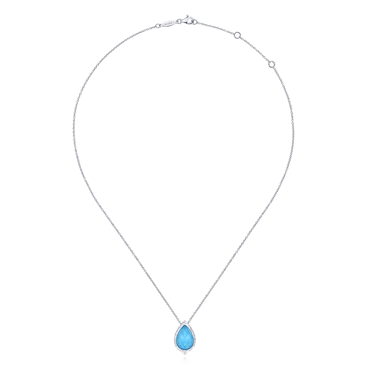 925 Sterling Silver Round Rock Crystal Turquoise Doublet