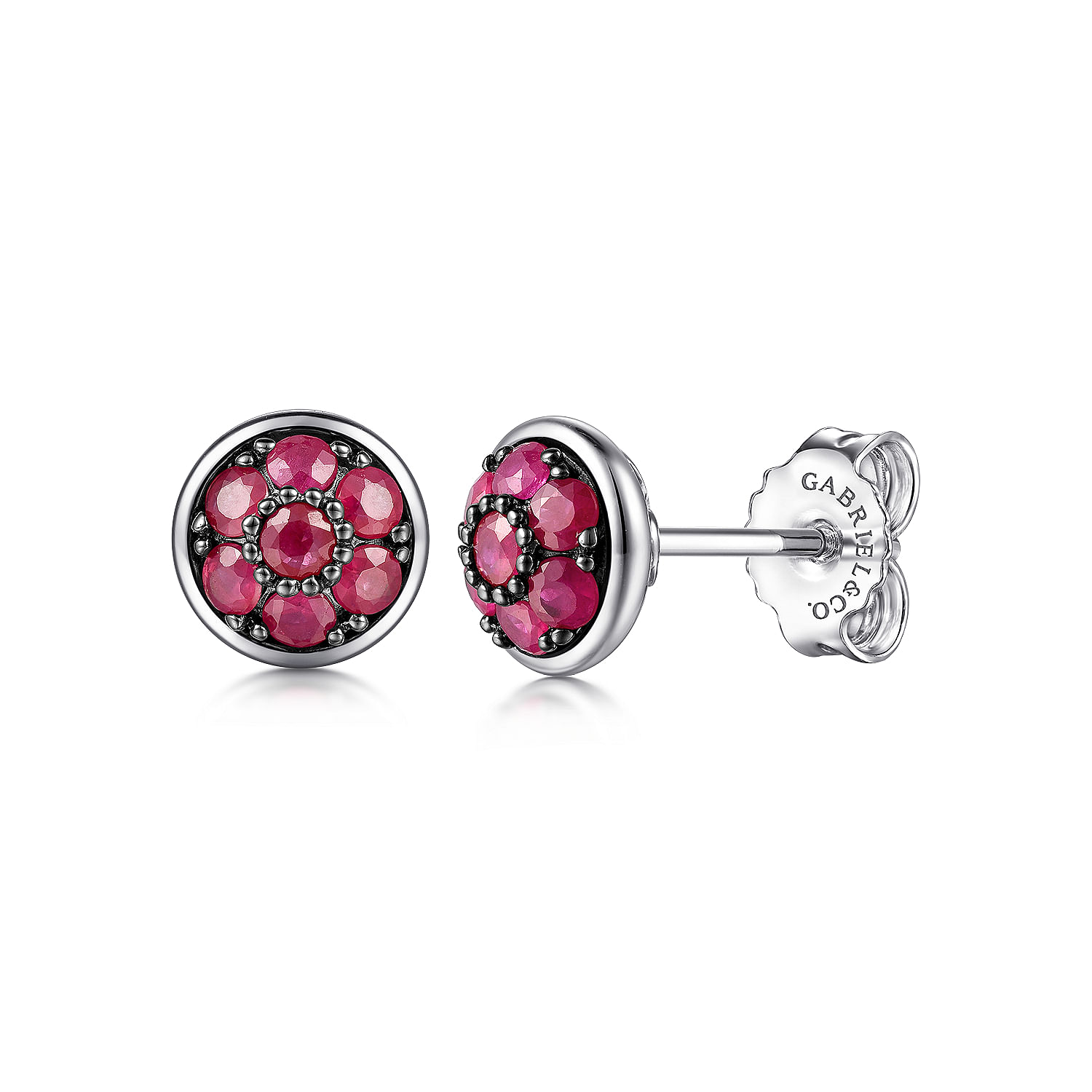 Ruby Studs Earrings, 925 Sterling Silver, Ruby Studs, Ruby Earrings, Ruby Luxury deals Earrings, Gift For Her, Ruby Round cut Earrings