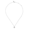 925 Sterling Silver Round Star Pendant Necklace - 0.04 ct