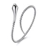 925 Sterling Silver Ruby Snake Bujukan Bypass Bangle Bracelet