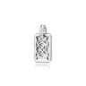 925 Sterling Silver Satin Finish Dog Tag Pendant