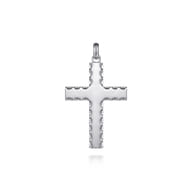 925 Sterling Silver Scalloped Cross Pendant