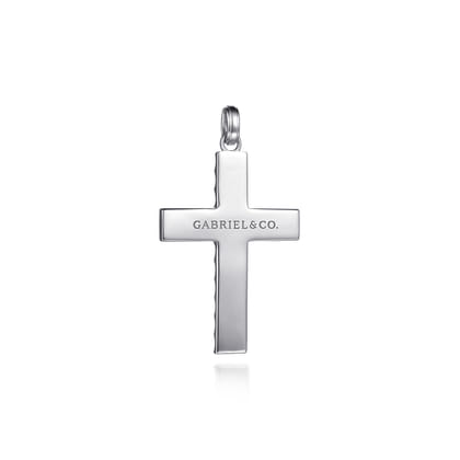 925 Sterling Silver Scalloped Cross Pendant
