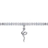 925 Sterling Silver Snake Brownish Moon Stone Bead Bracelet