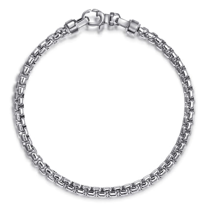 925 Sterling Silver Solid Box Chain Bracelet 4mm