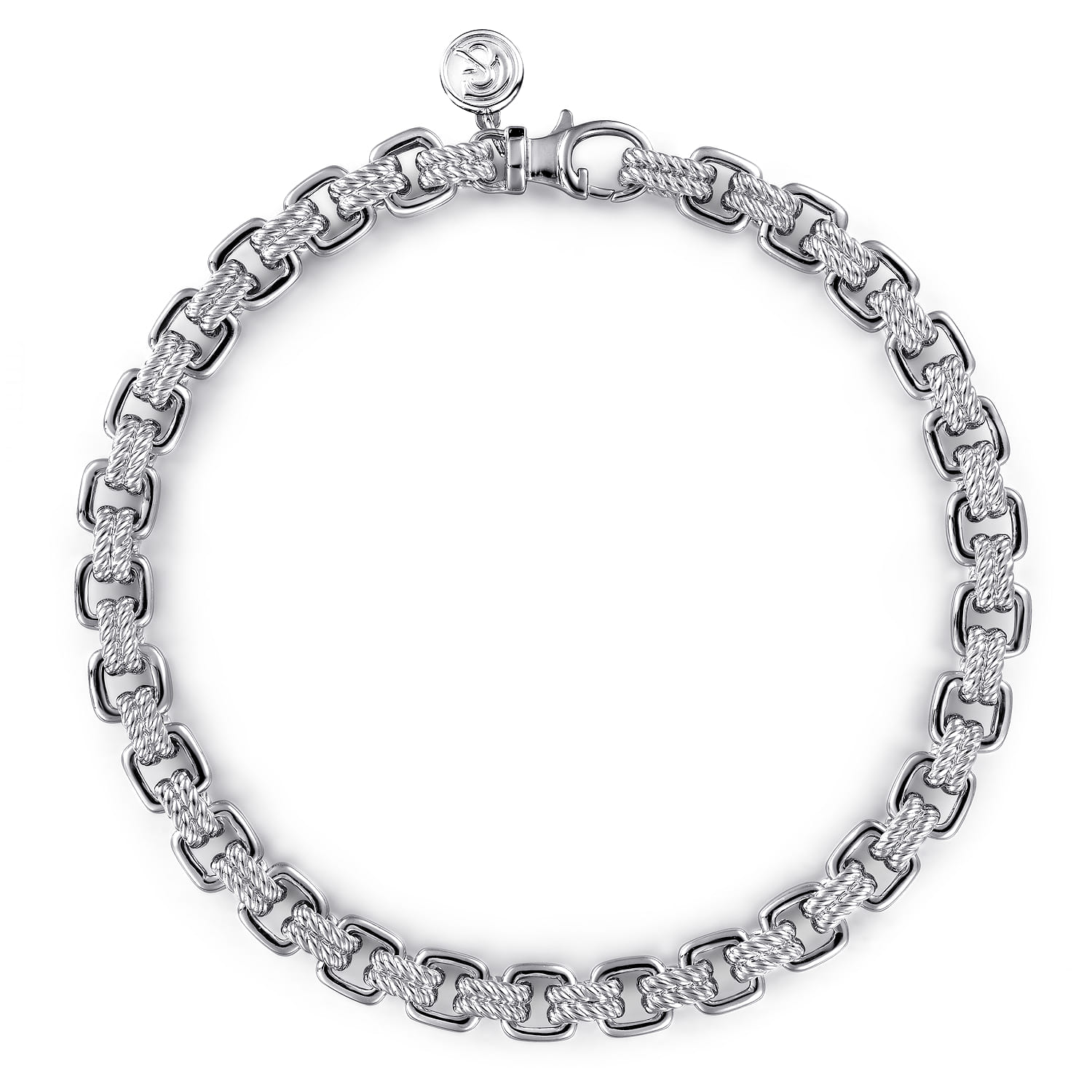 925 Sterling Silver Solid Chain Bracelet - Shot 1