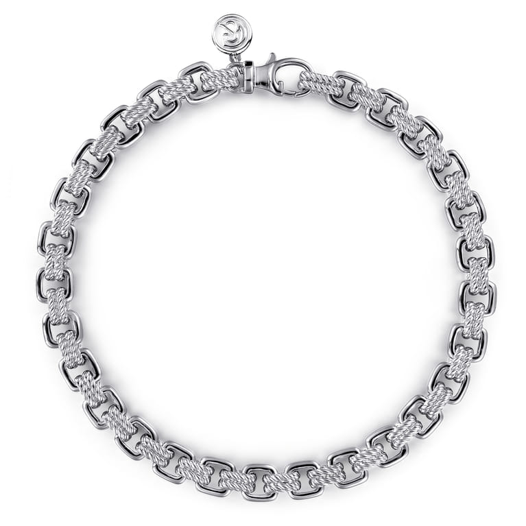 925 Sterling Silver Solid Chain Bracelet - Shot 1