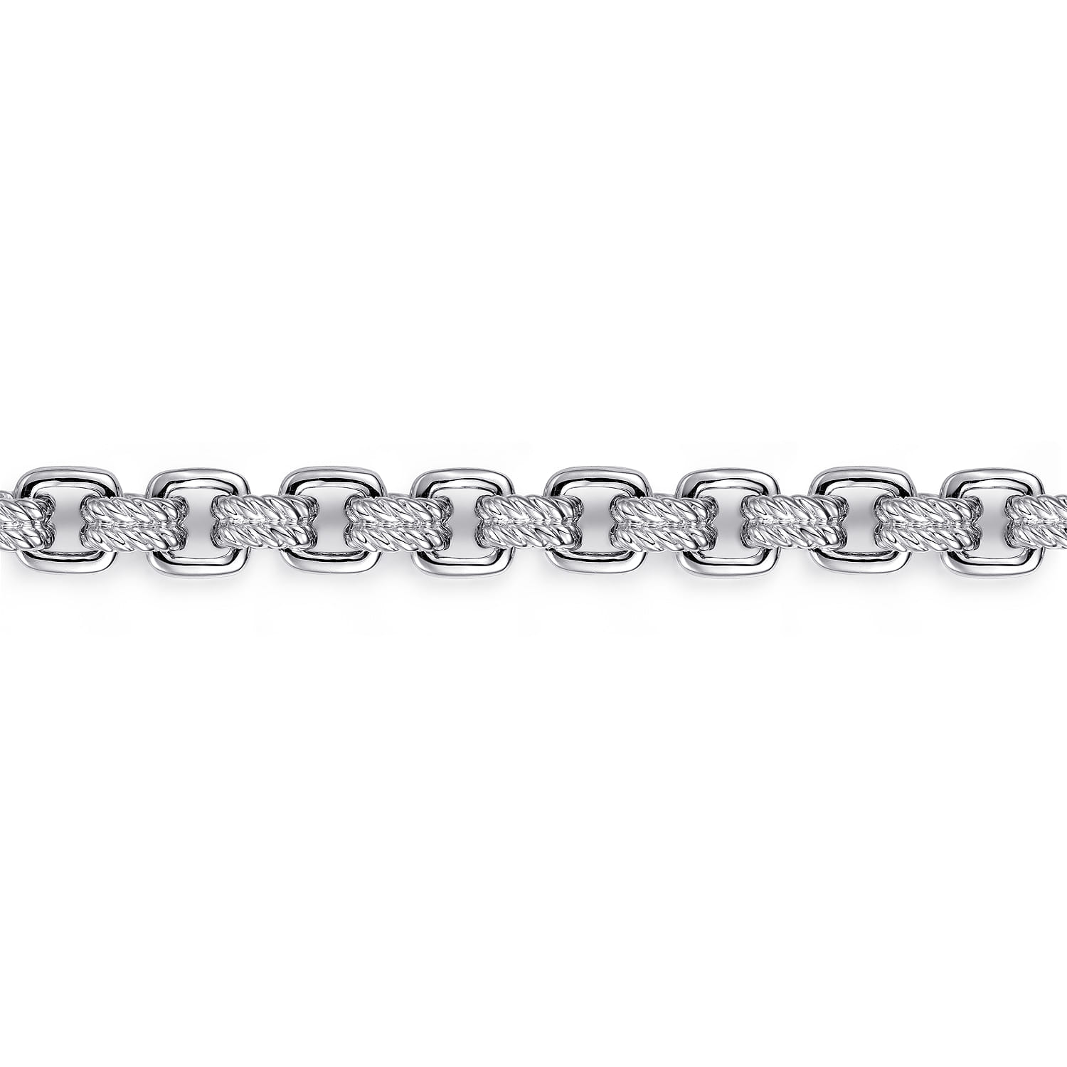 925 Sterling Silver Solid Chain Bracelet - Shot 2