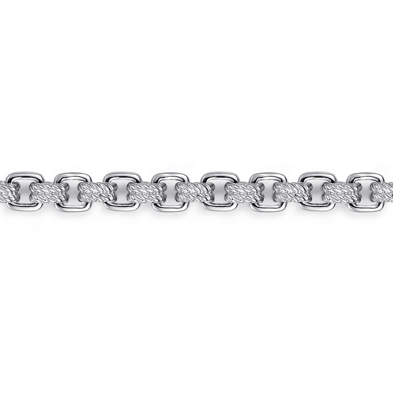 925 Sterling Silver Solid Chain Bracelet - Shot 2