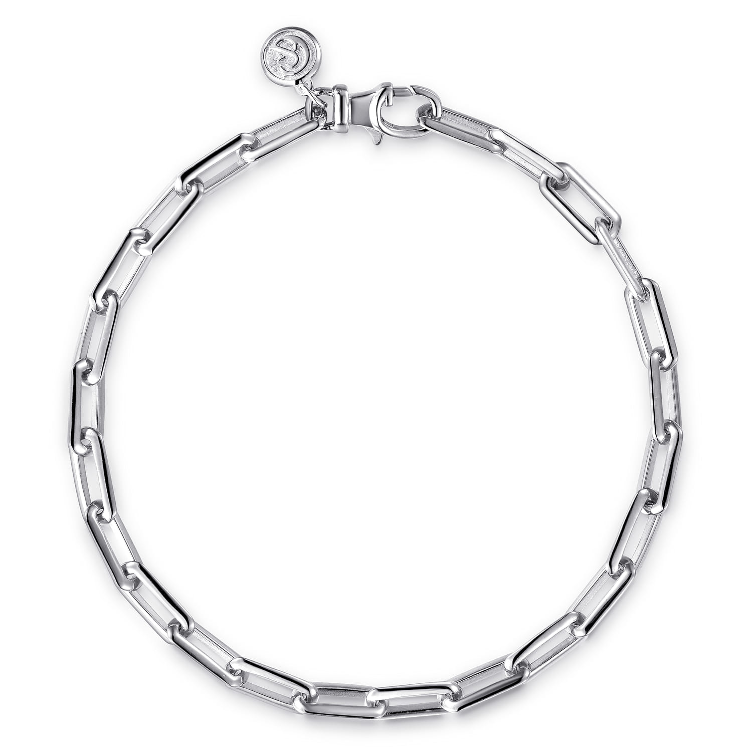 925 Sterling Silver Solid Chain Bracelet - Shot 1