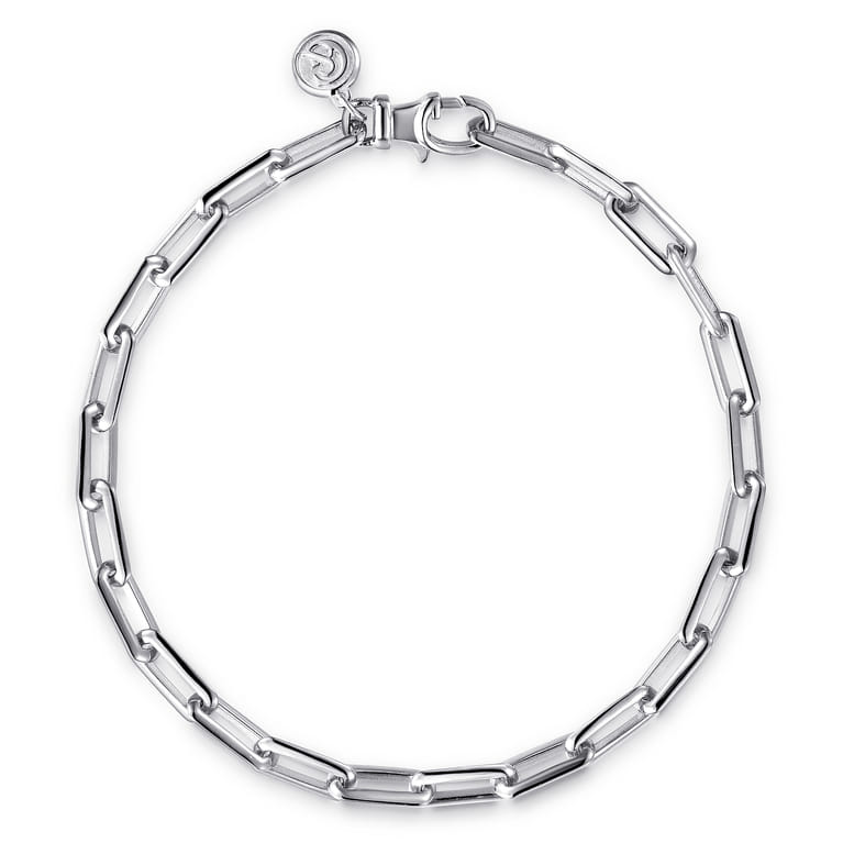 925 Sterling Silver Solid Chain Bracelet - Shot 1