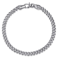 925 Sterling Silver Solid Cuban Chain Bracelet 6mm