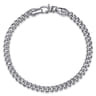 925 Sterling Silver Solid Cuban Chain Bracelet 6mm