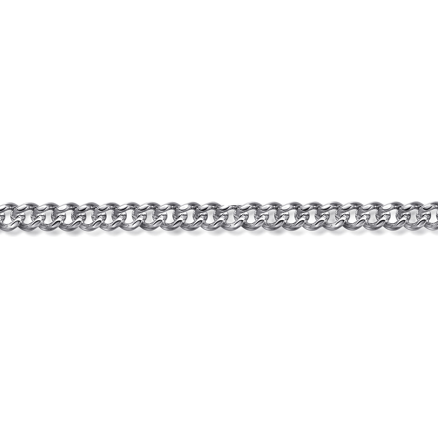 925 Sterling Silver Solid Cuban Chain Bracelet 6mm - Shot 2