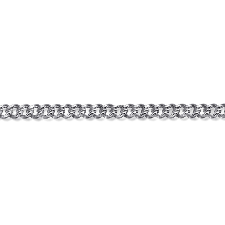 925 Sterling Silver Solid Cuban Chain Bracelet 6mm - Shot 2