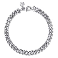 925 Sterling Silver Solid Cuban Link Chain Bracelet 7mm