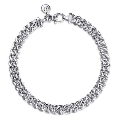 925 Sterling Silver Solid Cuban Link Chain Bracelet 7mm