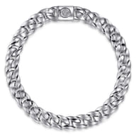 925 Sterling Silver Solid Cuban Link Chain Bracelet 8mm