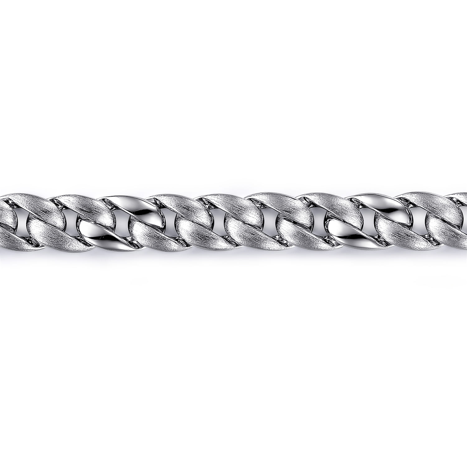 925 Sterling Silver Solid Cuban Link Chain Bracelet 8mm - Shot 2