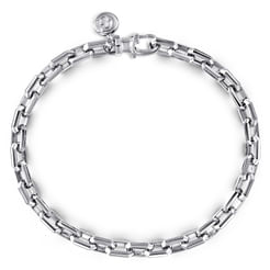 925-Sterling-Silver-Solid-Faceted-Chain-Bracelet1