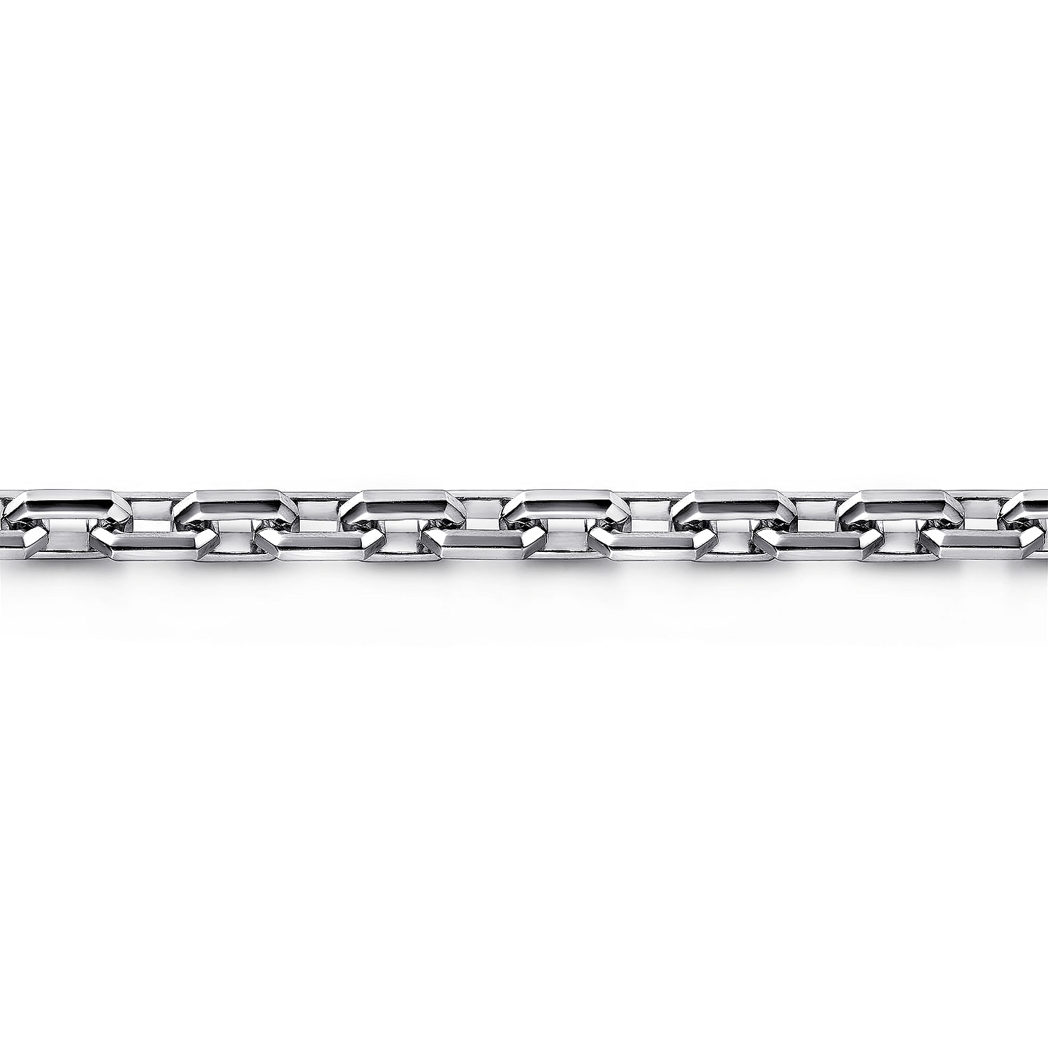 925 Sterling Silver Solid Faceted Chain Bracelet @ $325