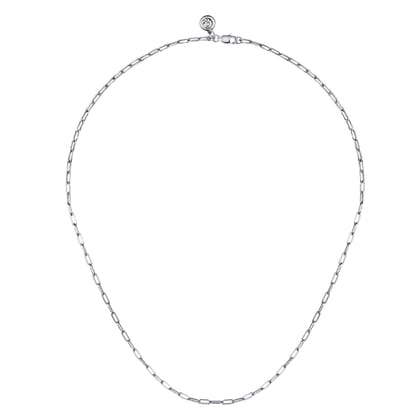 925 Sterling Silver Solid Paper Clip Chain Necklace