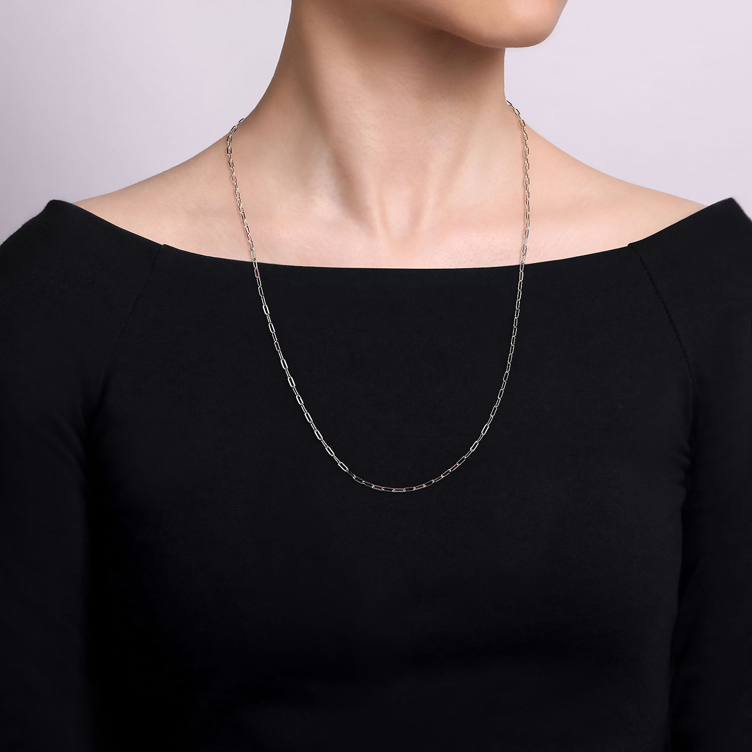 925 Sterling Silver Solid Paper Clip Chain Necklace @ $115