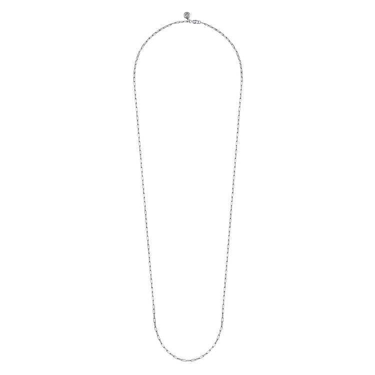 925 Sterling Silver Solid Paper Clip Chain Necklace