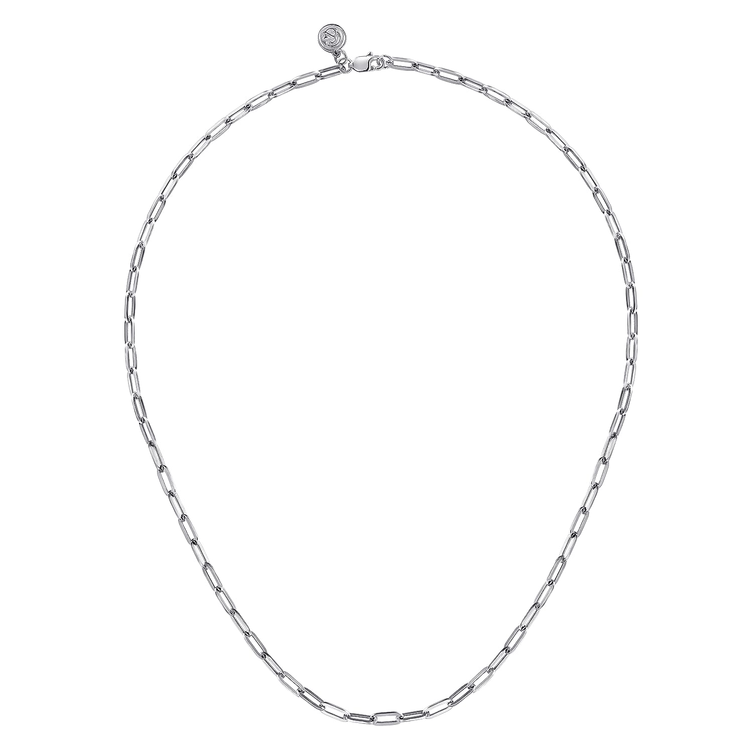 925 Sterling Silver Solid Paper Clip Chain Necklace @ $165 925 Sterling Silver Solid Paper Clip Chain Necklace @ $165