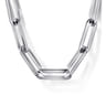 925 Sterling Silver Solid Paper Clip Chain Necklace