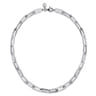 925 Sterling Silver Solid Paper Clip Chain Necklace