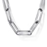 925 Sterling Silver Solid Paper Clip Chain Necklace