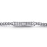925 Sterling Silver Solid Round Box Chain ID Bracelet
