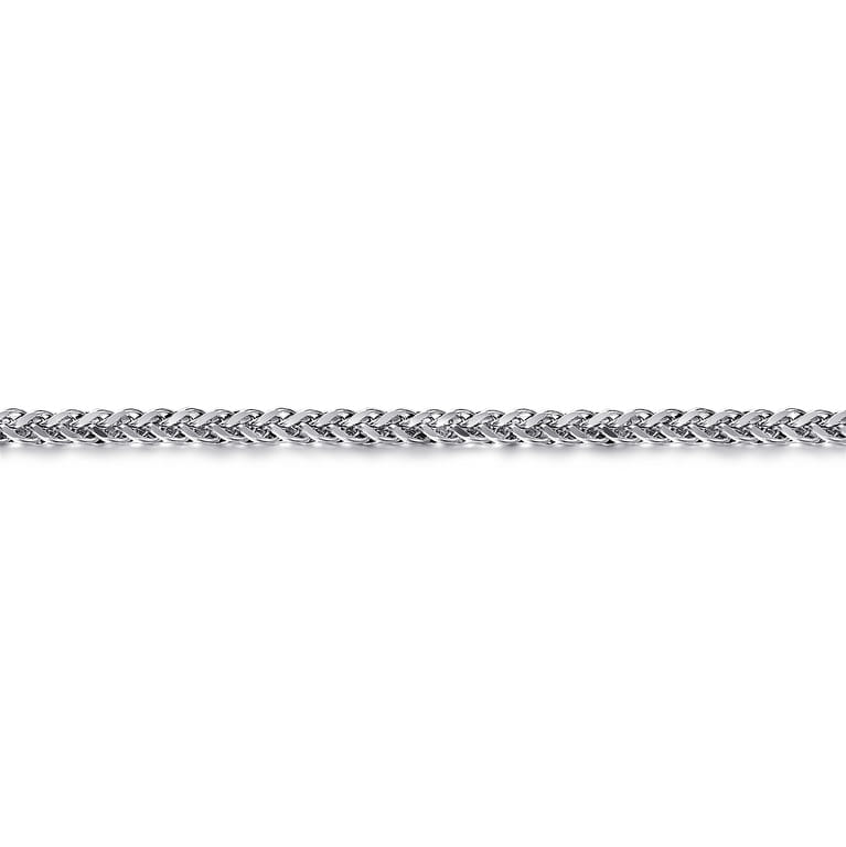 925 Sterling Silver Solid Wheat Chain Bracelet  - Shot 2