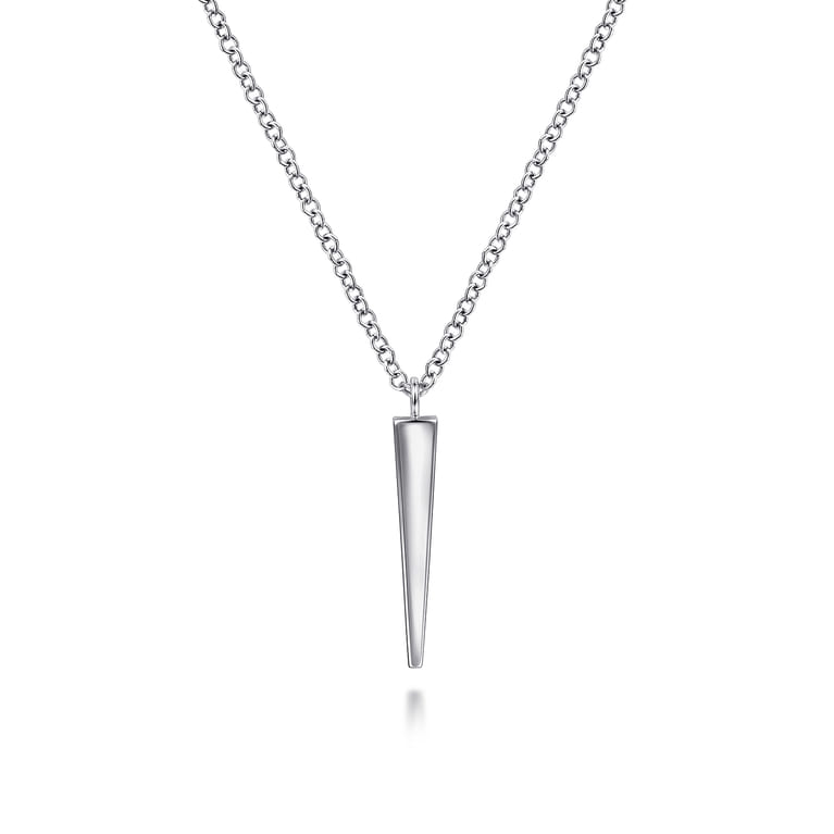 925 Sterling Silver Spike Pendant Necklace - Shot 1