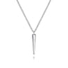 925 Sterling Silver Spike Pendant Necklace