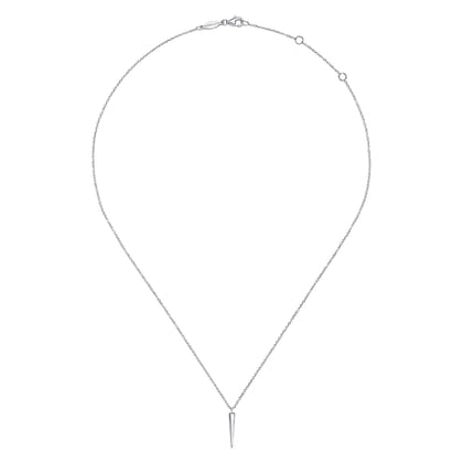 925 Sterling Silver Spike Pendant Necklace