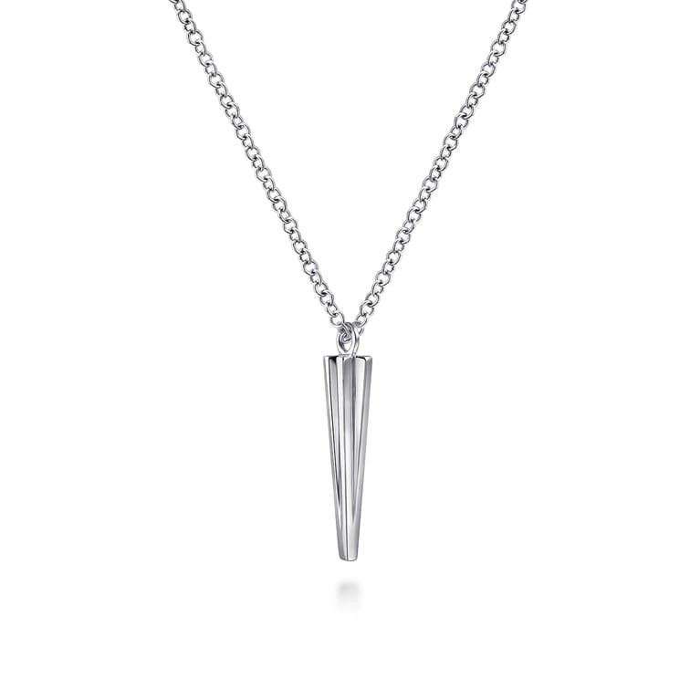 925 Sterling Silver Spike Pendant Necklace - Shot 3