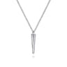 925 Sterling Silver Spike Pendant Necklace