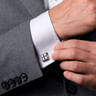 925 Sterling Silver Square Cufflinks