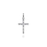 925 Sterling Silver Square Station Mini Cross Pendant