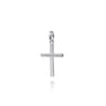 925 Sterling Silver Square Station Mini Cross Pendant