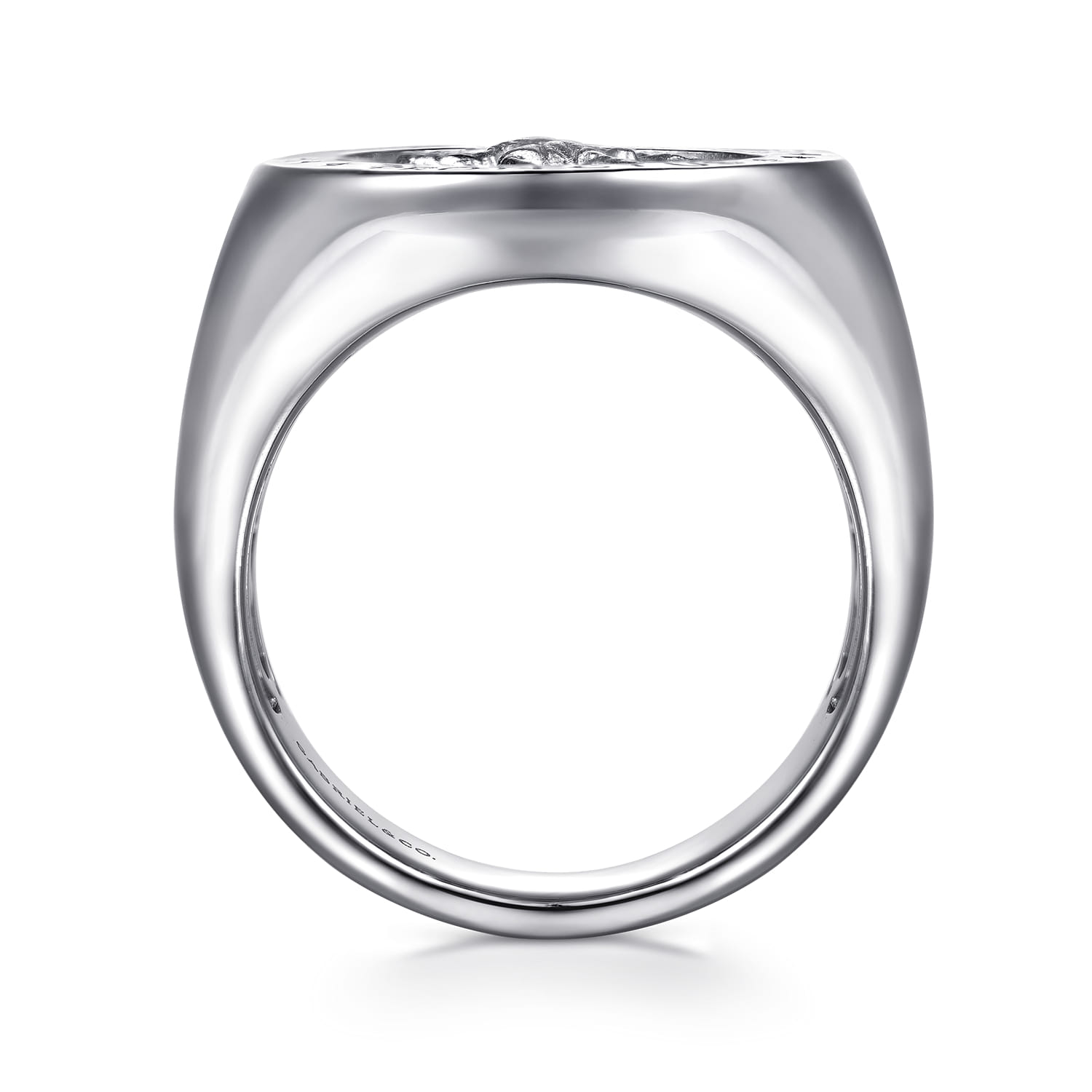 925 Sterling Silver St. Christopher Protect Us Signet Ring - Shot 2