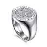925 Sterling Silver St. Christopher Protect Us Signet Ring