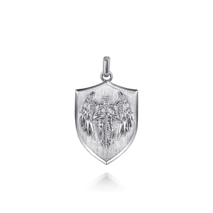 925 Sterling Silver St. Michael Dog Tag Pendant