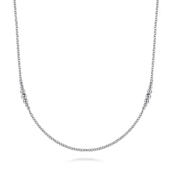  925 Sterling Silver Station Necklace