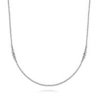 925 Sterling Silver Station Necklace